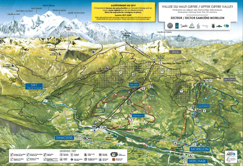 Samoens MTB trail map