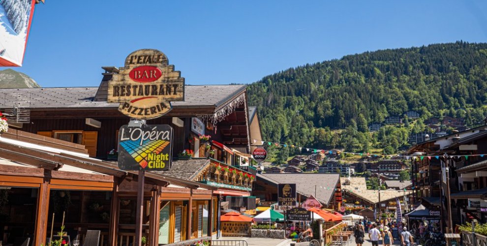 is Morzine town centre busy in Summer