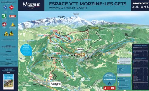 Morzine trail - piste map summer bike