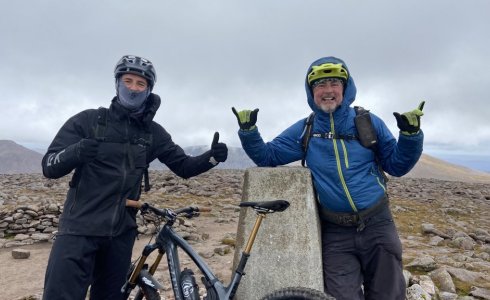 riding Ben Macdui, the second highest mountain in Scotland