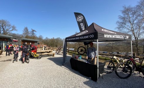 MTB Beds event set up big park Wales