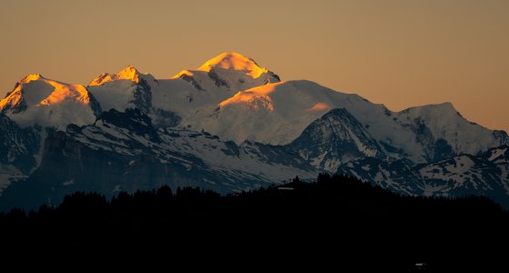 mont blanc sunset