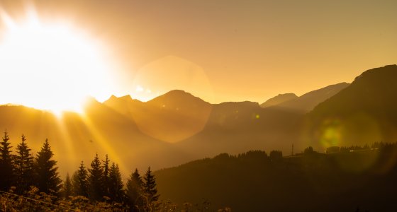 sunset alpine 